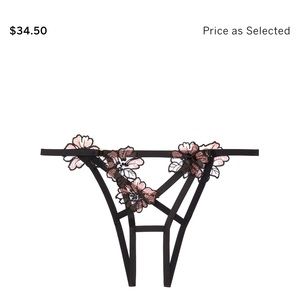 Victoria Secret floral crotchless panty